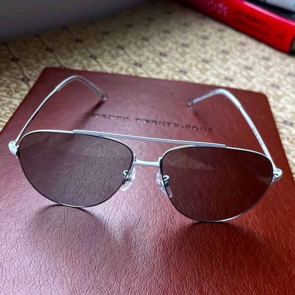 Balenciaga Logo Printed Lens Aviator Sunglasses - Picture 2 of 8